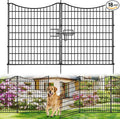 18 Panels No Dig Decorative Fence with Gate, 33 in(H) X 40.5 ft(L) Tall Garden Fence Animal Barrier, Rustproof Metal Wire Edging Border, Temporary Dog Fencing for Outdoor, Yard, Patio