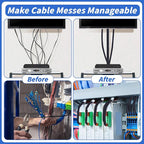 250FT Split Wire Loom Tubing, 1/4 Inch Wire Protector Tubing, Automotive Wire Flexible Conduit Cord Covers with 20 Cable Ties for Automotive Marine RV Agriculture Electrical Cable Protection