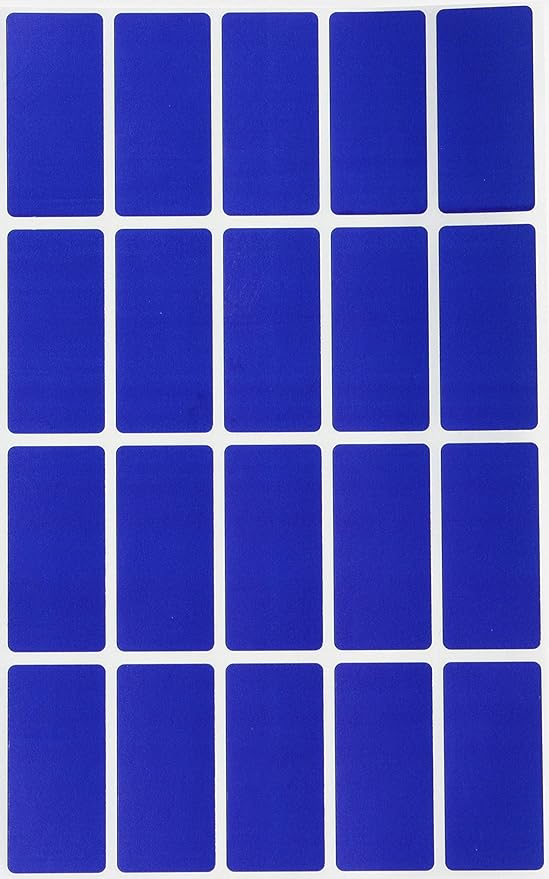 Royal Green 1.57 inch x 0.75 inch Blue Stickers Rectangular Labels (40mm x 19mm) - 1000 Pack