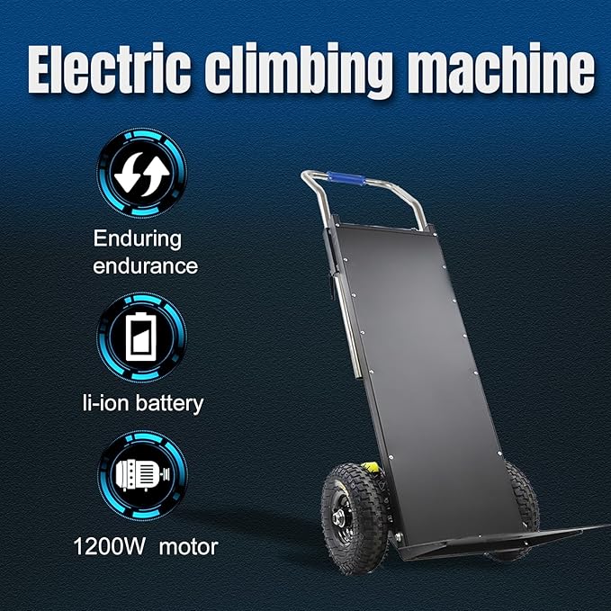 Electric Stair Climbing Dolly, Heavy Duty Cart 880lbs Capacity 1200W Motorized Hand Truck with Foldable Design for Moving Furniture Fridge Appliance(Green)