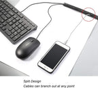 CrocSee 10ft - 3/8 inch Braided Cable Management Sleeve Cord Protector - Self-Wrapping Split Wire Loom for TV/Computer/Home Theater/Engine Bay - Black