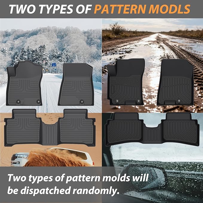AIPOIL® Floor Mats & Cargo Liner Set for 2022-2025 2026 Genesis GV70 (Not for Electrified) All Weather Protection TPE Anti-Slip Automotive Full Set Custom Car Mats Accessories - Black
