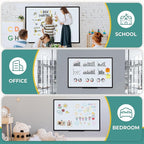 Magnetic Dry Erase Board 60x36 Inches, Large Wall Mount Whiteboard with Aluminum Frame - DexBoard Premium White Board for Office & Home, Smooth Writing Surface, Black Frame