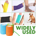 Treela 36 Pcs Self Adherent Bandage 3" X 5 Yard Wrap Breathable Cohesive Bandage Elastic Adhesive Tape for Stretch Athletic Sports Wrist Ankle(Variegated)
