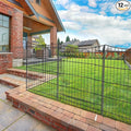 INJOPEXI Garden Fence 12 Panels 23.6ft (L)×30in (H) Decorative Metal Fences with 11 Panels + 1 Gate, No Dig Animal Barrier Fencing Rustproof Wire Temporary Rabbit Dog Fence Border for Outdoor Yard