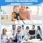 Double-Sided White Board 12x9 inch - Ultra-Thin 0.3" Portable Dry Erase Board with 3 Markers & Anti-Ghosting Surface | Magnetic-Ready | Foldable for Office, School, Travel, Homeschool (Black)