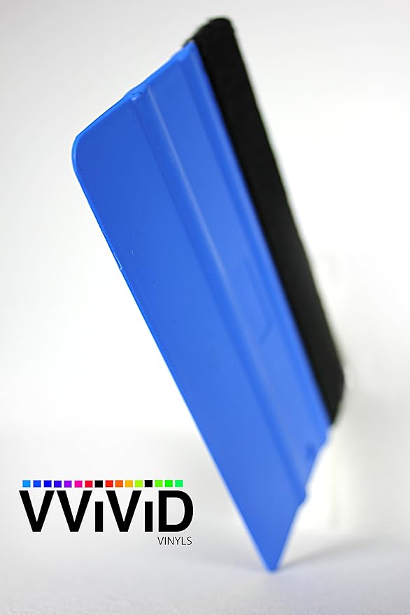VViViD Clear Gloss Paint Protection Bulk Vinyl Wrap Film 8 Inch Roll Including 3M Squeegee and Black Felt Applicator (8 Inch x 60 Inch)
