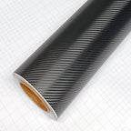 3D Carbon Fiber Film Twill Weave Vinyl Sheet Roll Wrap (36" X 60", Black)