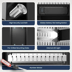 Heavy Duty 172 Keys Electronic Key Lock Box with Anti-Theft Deposit Key Slot & Key Out Tags, Key Cabinet Wall Mount with Code for Home Office