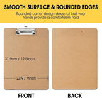 6 Pack Clipboards, Clipboards for Classroom, Letter Size (9 x 12.5 Inch) Wooden Clipboard, Hardboard Office Clipboard, Classroom Supplies