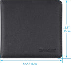 Wisdompro Small Car Registration and Insurance Documents Holder - Premium PU Leather Vehicle Glove Box Paperwork Wallet Case Organizer for ID, Driver's License, Key Contact Information Cards