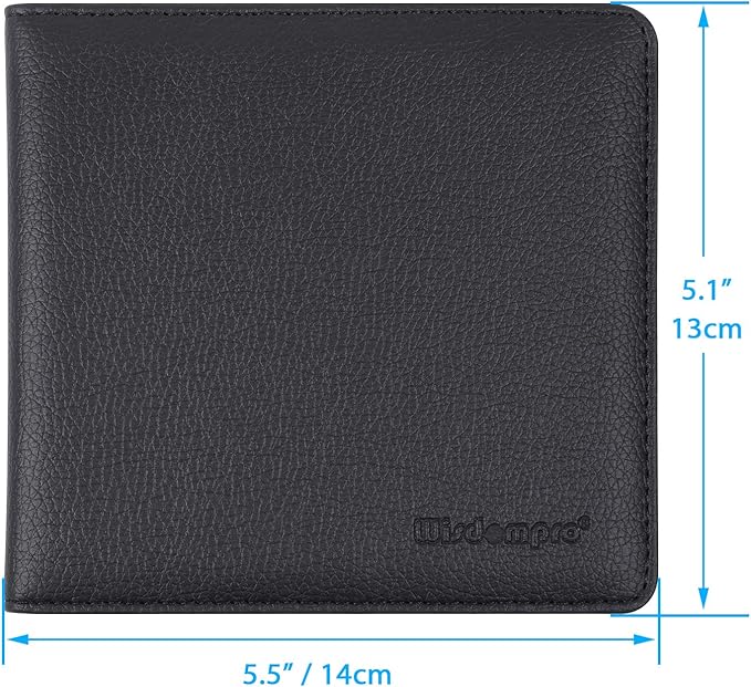 Wisdompro Small Car Registration and Insurance Documents Holder - Premium PU Leather Vehicle Glove Box Paperwork Wallet Case Organizer for ID, Driver's License, Key Contact Information Cards