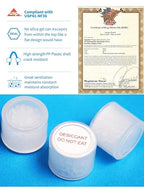 0.5 Gram 800 Pack Silica Gel Canister, Silica Gel Capsules, Silica Gel Packets, Moisture Absorbers for Food Storage, Food Grade Desiccant Dehumidifiers