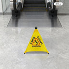8 Pack Umbrella Wet Floor Signs with Storage Tubes, 20" Collapsible Caution Signs for Commercial Use, Safety Cones for Restaurant, Hotel, Mall (Yellow)
