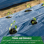 Farm Plastic Supply - Black Plastic Sheeting - 6 mil - (24' x 100') - Black Plastic Tarp, Polyethylene Vapor Barrier Plastic Sheeting, Black Painters Tarp, Roll of Heavy Duty Plastic