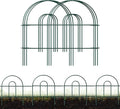 Decorative Garden Folding Border Fence, Metal Wire Edging Flower Fence Panel 18in X50ft Outdoor Patio Landscape