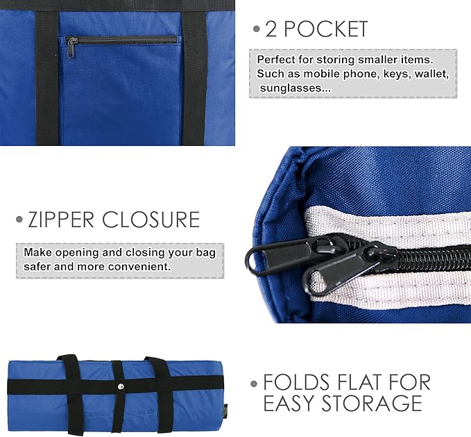 BeeGreen Cooler Bag Soft Leakproof Insulated Tote with Zipper for Beach Travel Grocery