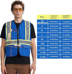A-KSAFETY High Visibility Safety Vest for Men Women with Pockets and Zipper