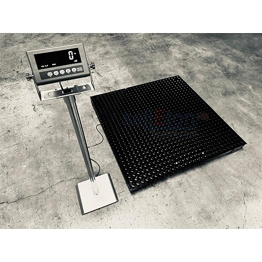 Liberty SL-7517-4x4 Industrial Floor Scale - Advanced Weighing Solution with Data Transfer, Alarm & Animal Weighing Features (1000 lb x .2 lb)