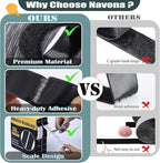 Navona 30Ft x 1 Inch Hook and Loop Strips with Adhesive – 2 Rolls Heavy Duty Hook and Loop Tape with Backing for Home, Office, School, and Crafting Projects, Black