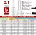 Chanzon 3:1 Ratio 1/8" (3.2mm) Heat Shrink Tubing - Marine Grade Waterproof Adhesive Lined - 8Ft Roll (2.5M Total Length) Clear/Transparent Polyolefin Sleeving Wrap Shrinking 3 to 1 Ratio 1pcs