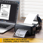 Qncz 500 Pcs 4x6 Thermal Labels - Perforated & Smudge-Proof & Strong Adhesive Thermal Printer Paper, Mailing Sticker Labels, Compatible with Rollo, Zebra, Jadens, Nelko