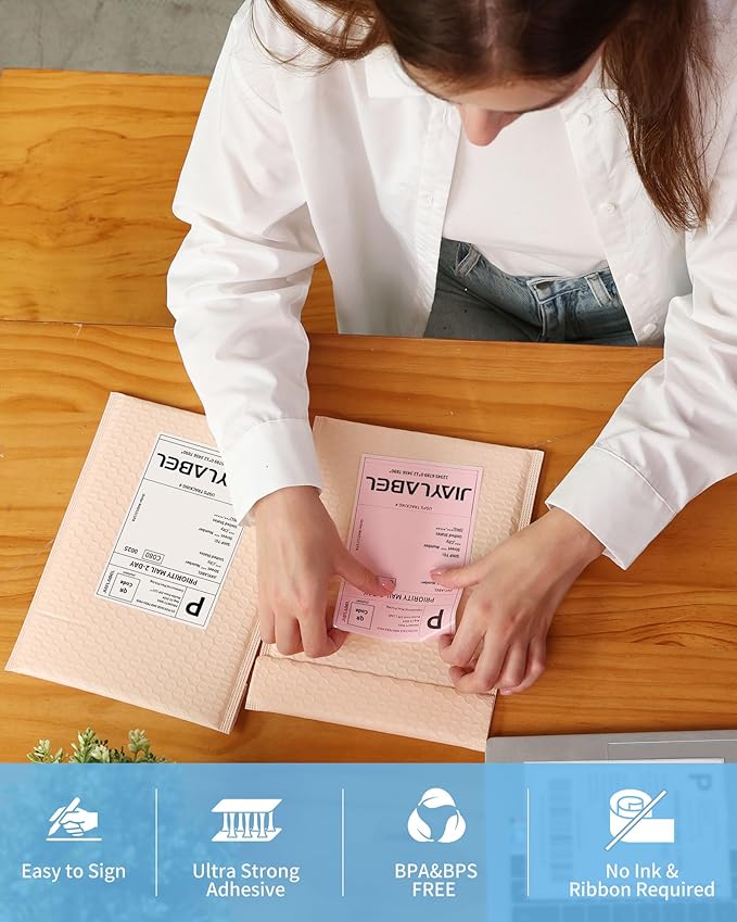 4x6 Thermal Shipping Label Paper for Direct Thermal Label Printer USPS UPS Address Mailing Stickers Big Packing Fanfold White 2000 Labels/Stack,2 Stacks, Total 4000PCS