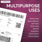 NextDayLabels – 8-1/2" x 5-1/2" Rectangular Sticker Labels for Printer - White Laser/Inkjet Printer Labels Return Address Labels Shipping Label Stickers (250 Sheets, 2 Per Sheet, 500 Labels)