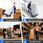 Electric Stair Climbing Hand Trucks Dolly Cart, 900lb Capacity Heavy Duty Stair Climber with Ropes, Carry Heavy Objects Up and Down Stairs Effortless for Furniture Logistics Warehouse, 1250W Motor