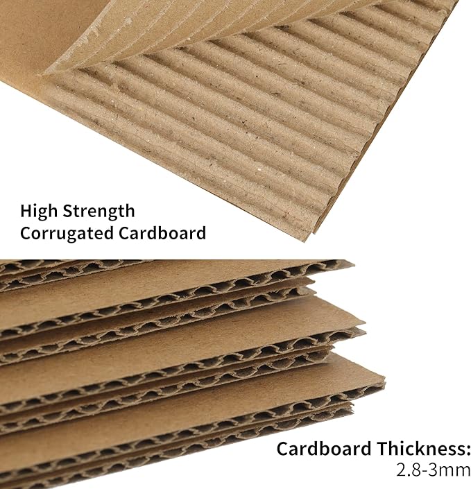 FARRAY 100 Pack 8x6x6 inches Shipping Boxes, Study Corrugated Small Cardboard Boxes for Mailing Packing, Brown