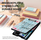 A4 Clipboards,Heavy Duty Waterproof Nursing Plastic Folder Clipboard with Storage Clip Boards,File Folder Storage Box Clipboard Case for Teacher,Doctor,Offices,Psalm 46-10 Be Still