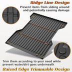 TripleAliners Truck Bed Mat Compatible with 2005-2023 Toyota Tacoma Accessories 6FT Vehicle Perfectly Flush All Weather Protection TPE Heavy Duty Pickup Car Bed Cargo Mat
