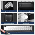 Heavy Duty 64 Keys Electronic Key Lock Box Wall Mount with Code, Key Cabinet with Deposit Key Slot, Adjust Key Organizer with Led Light