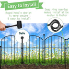 Decorative Garden Fence 17in x18ft, 18 Pack Rustproof Metal No Dig Fence Animal Barrier for Dog, Arched Flower Bed Edging Ornamental Wire Border Panel Fencing for Yard Patio Outdoor Decor