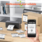 MUNBYN 4x6 Inch Direct Thermal Labels, 1000 Labels/2 Stacks(500 Pcs per Stack), Fanfold Shipping Label Paper for Thermal Printers, Permanent Adhesive Mailing Postage Labels for Shipping Packages