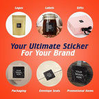 100 Custom Vinyl Stickers - Upload Your own Image, Text, Design, Logo - Personalized Logo Labels for Handmade, Packaging, Bottle, Jars, Candle, Brand Stickers (Black Marble, 1.5x1.5 Square)