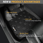 AIPOIL® Floor Mats & Cargo Liner Set for 2024-2025 2026 Mazda CX90 & CX90 PHEV (7 Passengers) TPE All Weather Protection All Weather Protection Full Set Custom Car Mats Accessories - Black