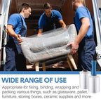 Jutom 16 Pcs Stretch Wrap Roll Plastic Wrap for Moving with 2 Handles 5" x 1000 ft Packaging Shrink Film Self Adhering Shipping Supplies for Moving Furniture Pallet(Clear, Blue)