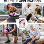 APEXUP Ice Pack for Knee Pain Relief, Large Reusable Wrap After Surgery, Flexible Gel Cold Pack for Injuries, Pain Relief for Back, Shoulder, Elbow, Ankle and Leg (Purple, L, 2PK)