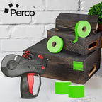 Perco Fluorescent Green Pricing Labels for Monarch 1136 Price Gun – 3 Sleeves, 24 Rolls Value Pack - 42,000 Price Marking Labels – with Ink Rolls Included