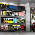 62" Wide Heavy Duty Garage Shelving Units, 27" D 4-Tier Deep Storage Shelves,Black Metal Garage Shelves,Steel Shelf,Large Storage Rack,Industrial Shelving for Shop, 62" W x 27" D x 62" H