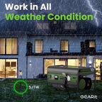 GEARit 360 Rotating Plug Indoor Outdoor Extension Cord Waterproof 50ft - 16 Gauge 16/3 AWG, 13A 1625W, 3 Prong Heavy Duty Extension Cord Weatherproof Power Cable for Outdoor Landscaping, Lights, ETL