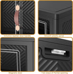 Extra Large Stackable Storage Bins with Lids & Wheels, Foldable Plastic Storage Bins (Dark, 672QT-168QT/42GAL*4Pack)