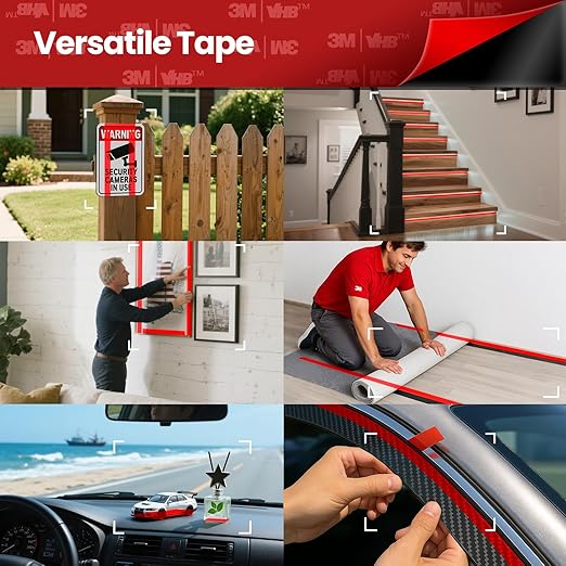 Double Sided Heavy Duty Tape, Made of 3M VHB Tape, 16.5 FT × 0.94 in Mounting Adhesive Foam Tape Waterproof High Temperature Resistant for Automotive LED Strips Home Office Decor Indoor Outdoor