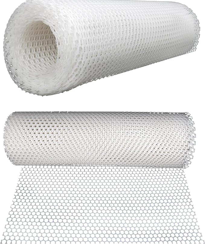 Plastic Wire Mesh Fence, Fencing Chicken Wire Fence with 1.8cm/0.7in Mesh Holes, for Pet Fencing Garden Balcony Grass Protection Farm Crafts(Size:Mesh 0.7in-3.3ft Wx98ft L,Color:White)
