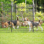 INJOPEXI Decorative Garden Fence 6 Panels 13ft (L)×36in (H) Metal Garden Fences with 5 Panels + 1 Gate, Animal Barrier Rabbit Fence Rustproof Wire Temporary Dog Fencing Outdoor for Yard Lawn Patio