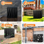 Kasla Storage Cabinet Cover, Outdoor Chest Storage Waterproof Cover, Weatherproof Cabinets Covers for Kitchen Patio Garden Backyard - 79"Lx50"Wx74"H