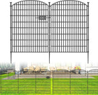No Dig Decorative Garden Fence 5 Panels with Gate, 40 in (H) x 11.8 ft (L), Dog Fence Outdoor for Yard，Rustproof Metal Animal Barrier Ground Stakes Fencing for Garden, Patio, Flower Bed