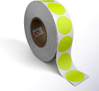 Kenco Color Coding Circle Dot Sticker Labels on a roll (Bright Yellow, 2 INCH 500 Stickers)