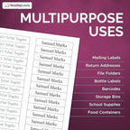 NextDayLabels - Laser/Ink Jet White Labels (2/3" x 3-7/16" - 30 Per Page | 750 Labels)